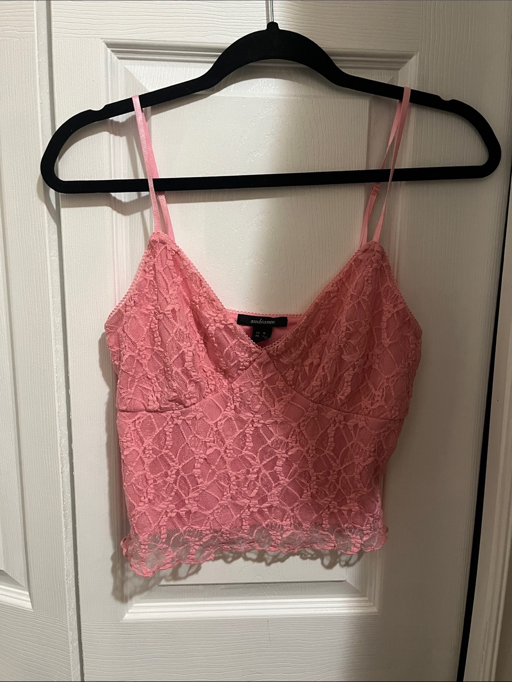 Pink Lace Tank Top
